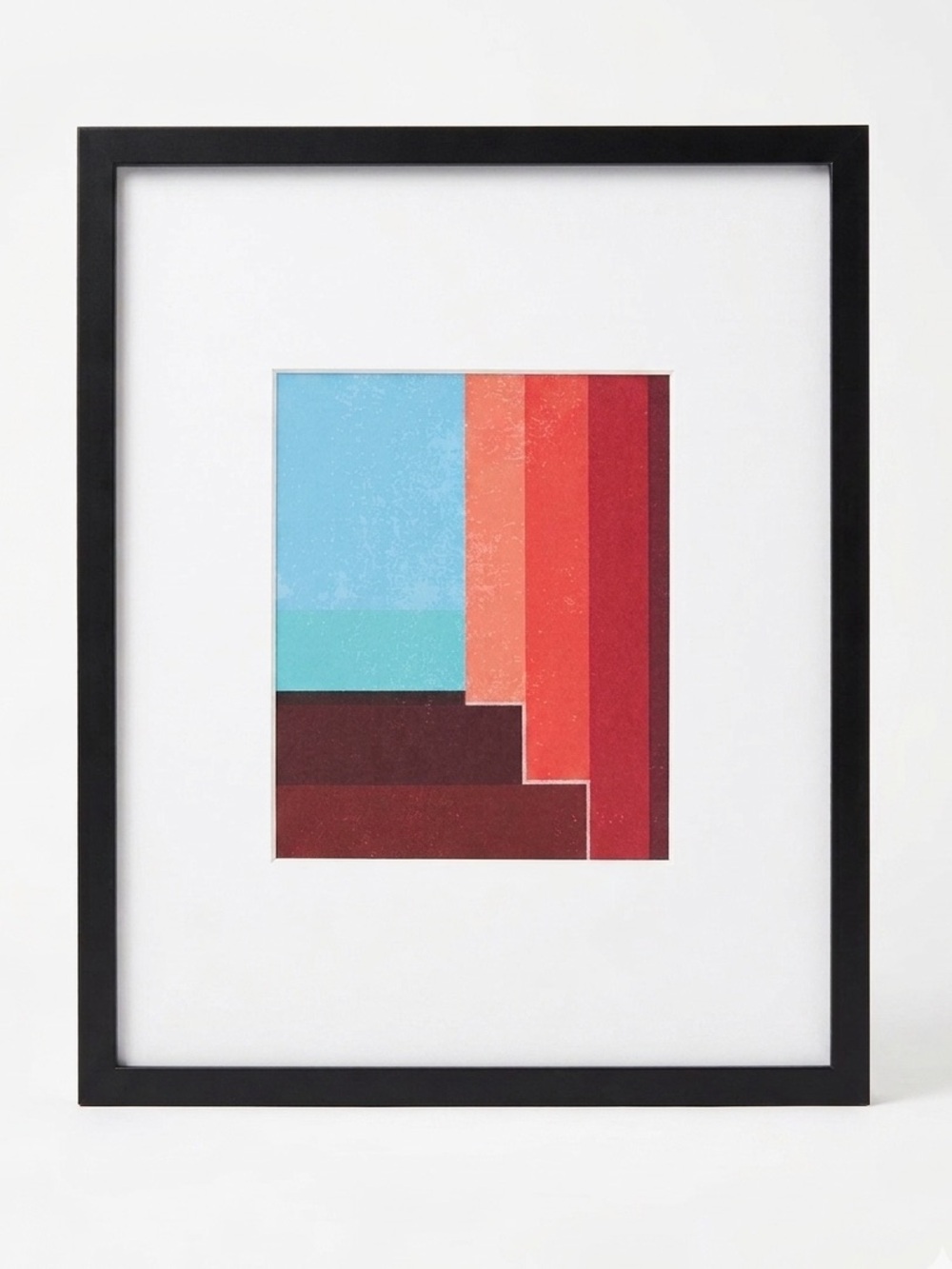 Project 62 Modern Black Gallery Wood Frame & 15x19 Geometric Giclee Abstract Art
